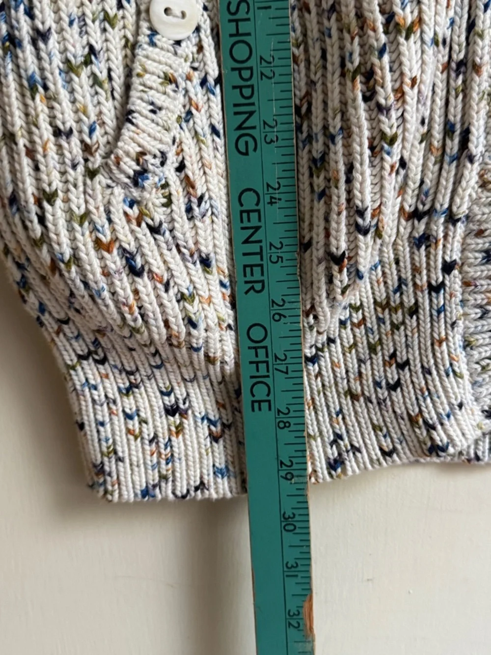 Misha & Puff sea glass Confetti Fisher button up cardigan vest m/l - Picture 9 of 9